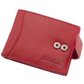 LA SCALA: čierny kožený držiak na karty 10,5 x 7,5 cm