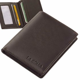    Hnedý kožený držiak na karty La Scala, držiak na papierové peniaze