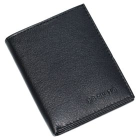    Čierny kožený držiak na karty La Scala, držiak na papierové peniaze