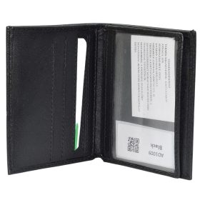    Čierny kožený držiak na karty La Scala, držiak na papierové peniaze