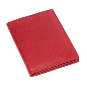    Dámsky kožený držiak na karty La Scala červený, držiak na papierové peniaze