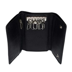  Čierna kožená kľúčenka La Scala 12,5 × 7,5 cm