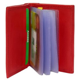  Červený kožený držiak na karty La Scala