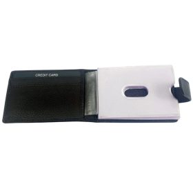    La Scala horizontálny kožený držiak na karty čierny 24 ks