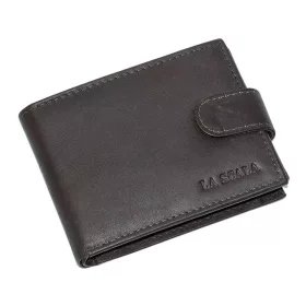    Kožená peňaženka La Scala v tmavohnedej farbe 11 × 8 cm