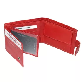    Dámska kožená peňaženka La Scala v červenej farbe 11 × 8 cm