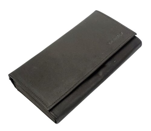  Dámska hnedá kožená peňaženka s držiakmi na karty a spisy