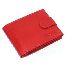  Kožená peňaženka La Scala červená 11 × 8 cm