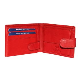  Kožená peňaženka La Scala červená 11 × 8 cm