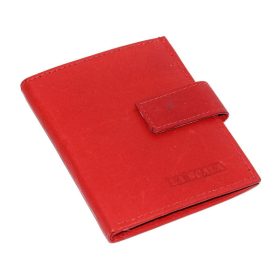    La Scala 16 ks červený kožený držiak na karty s RFID ochranou