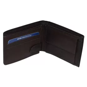  Kožená peňaženka La Scala tmavohnedá, RFID 11 × 8 cm