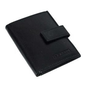    La Scala 16 ks čierny kožený držiak na karty s RFID ochranou