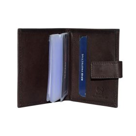    La Scala 16 ks tmavohnedý kožený držiak na karty s RFID ochranou