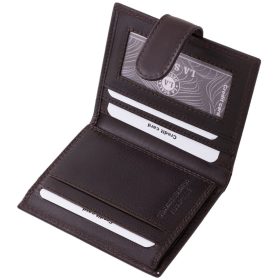 LA SCALA: čierny kožený držiak na karty 10,5 x 7,5 cm