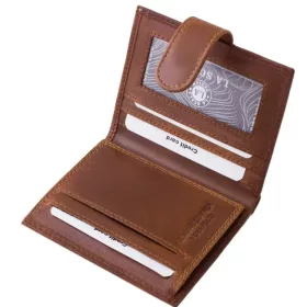 LA SCALA: čierny kožený držiak na karty 10,5 x 7,5 cm