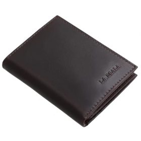 LA SCALA: čierny kožený držiak na karty 10,5 x 7,5 cm