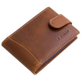    La Scala hnedá, horizontálny kožený držiak na karty, 24 ks., RFID