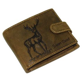    Lovecká pánska kožená peňaženka GreenDeed so vzorom jeleňa