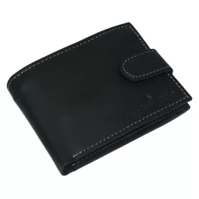    GreenDeed klipsová, pánska, čierna kožená peňaženka, RFID 12 × 9,3 cm