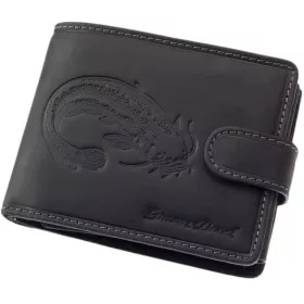    Rybárska kožená peňaženka GreenDeed so vzorom šťuky 12 x 9,5 cm