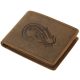  Rybárska kožená peňaženka GreenDeed so vzorom šťuky 12 x 9,5 cm