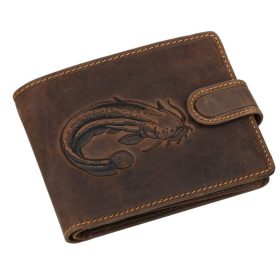    Rybárska pánska kožená peňaženka GreenDeed so vzorom sumca