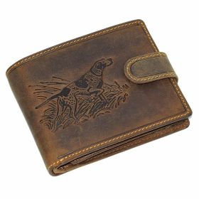    Komplexná kožená peňaženka na remienok GreenDeed so vzorom poľovného psa