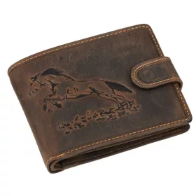    Jazdecká kožená peňaženka GreenDeed so širokým remienkom