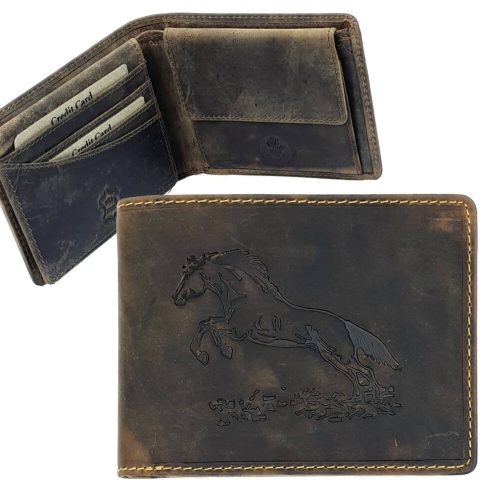  Kožená peňaženka GreenDeed so vzorom skákajúceho koňa