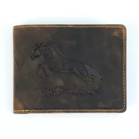    Kožená peňaženka GreenDeed so vzorom skákajúceho koňa