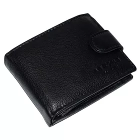  Čierna pánska kožená peňaženka La Scala 11 × 8,5 cm