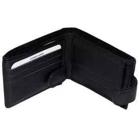  Čierna pánska kožená peňaženka La Scala 11 × 8,5 cm