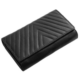    La Scala čierna dámska veľká kožená peňaženka 19 x 10 cm