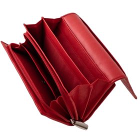    La Scala čierna dámska veľká kožená peňaženka 19 x 10 cm