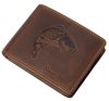  Rybárska kožená peňaženka GreenDeed s potlačou kapra, RFID ochrana