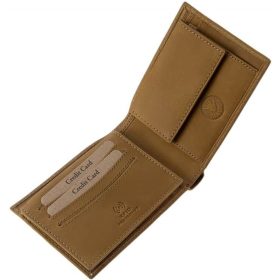    Rybárska kožená peňaženka GreenDeed s potlačou kapra, RFID ochrana