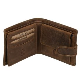    Rybárska kožená peňaženka GreenDeed so vzorom ostrieža 12,3 x 9 cm