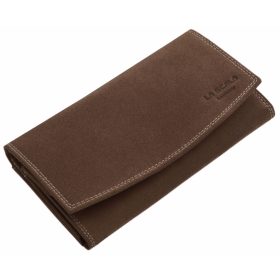  Červená veľká dámska kožená peňaženka La Scala