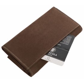  Červená veľká dámska kožená peňaženka La Scala