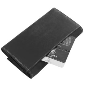  Červená veľká dámska kožená peňaženka La Scala