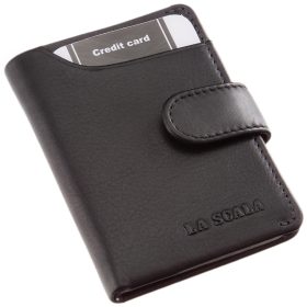  Červený kožený držiak na karty La Scala s vypínačom