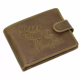    Lovecká pánska kožená peňaženka GreenDeed so vzorom jeleňa