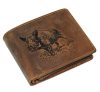  Lovecká kožená peňaženka GreenDeed so vzorom diviaka