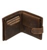  GreenDeed komplexný remienok, lovecká pánska kožená peňaženka so vzorom diviaka