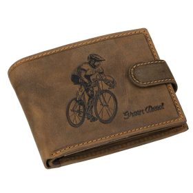  Kožená peňaženka GreenDeed s motívom bicykla, RFID