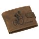  Kožená peňaženka GreenDeed s motívom bicykla, RFID