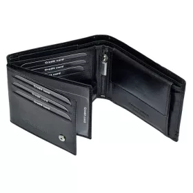  Čierna pánska kožená peňaženka bez ramienok Giultieri
