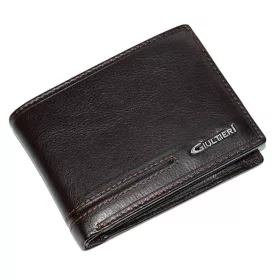  Hnedá pánska kožená peňaženka Giultieri bez ramienok