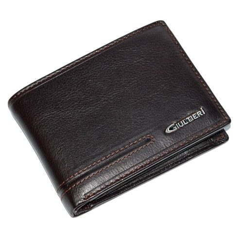  Hnedá pánska kožená peňaženka Giultieri bez ramienok