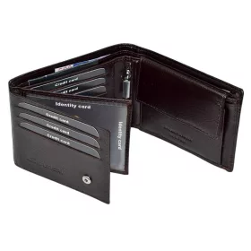  Hnedá pánska kožená peňaženka Giultieri bez ramienok